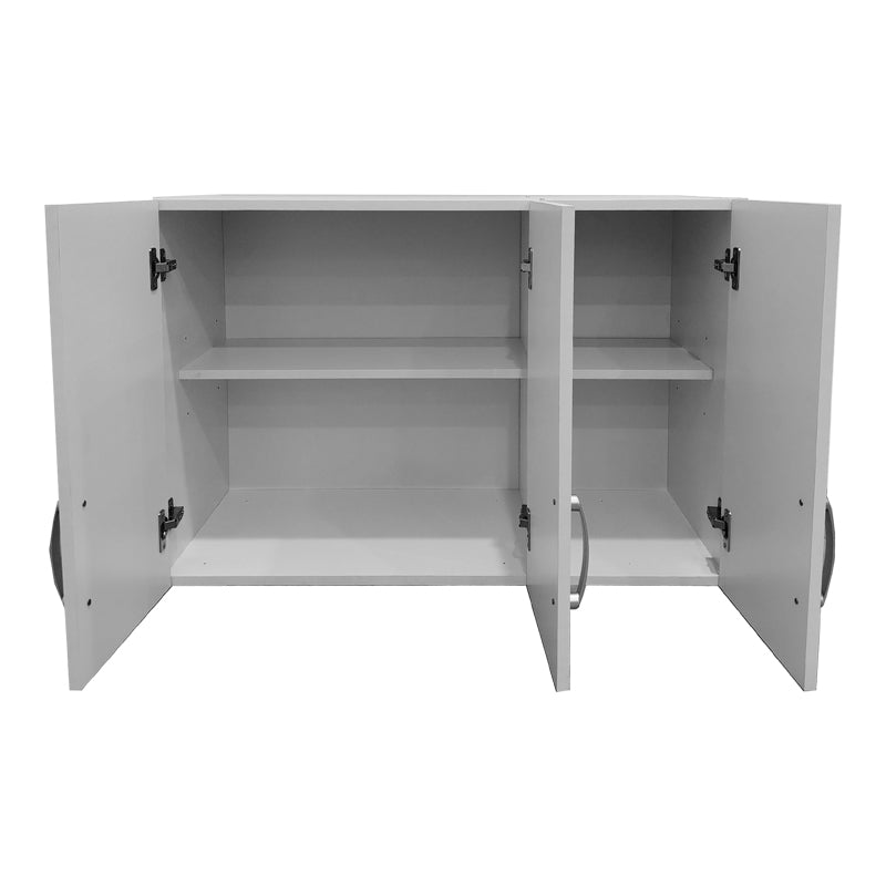 Ντουλάπα πεντάφυλλη με πατάρι Athos I λευκή 170x42x240εκ