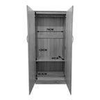 Ντουλάπα εξάφυλλη Athos sonoma-ανθρακί 240x42x180εκ