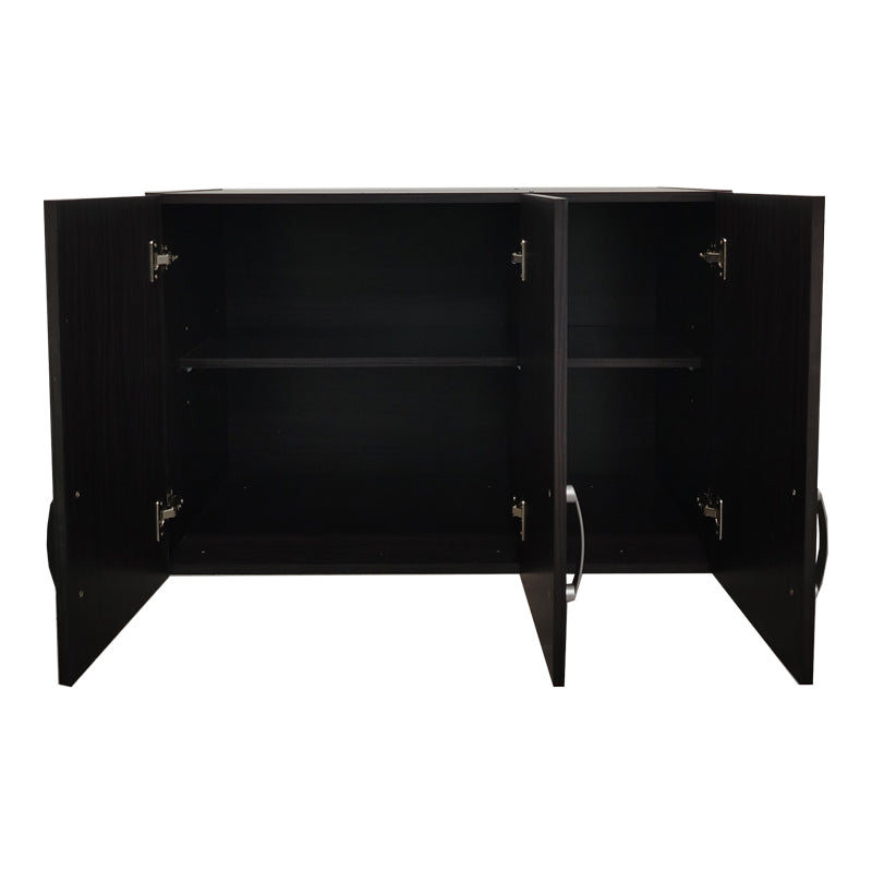 Ντουλάπα εξάφυλλη με πατάρι Athos wenge 180x42x240εκ
