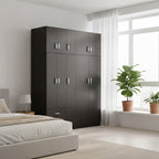 Ντουλάπα πεντάφυλλη με πατάρι Athos I wenge 170x42x240εκ