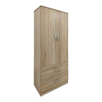 Ντουλάπα εξάφυλλη με πατάρι Athos I sonoma 240x42x240εκ