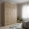 Ντουλάπα πεντάφυλλη με πατάρι Athos sonoma 170x42x240εκ