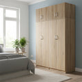 Ντουλάπα τετράφυλλη με πατάρι Athos Ι sonoma 160x42x240εκ