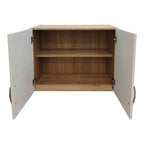 Ντουλάπα πεντάφυλλη με πατάρι Athos sonoma-λευκή 170x42x240εκ