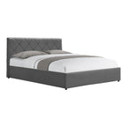 Κρεβάτι Dreamie με αποθηκευτικό χώρο βελούδο ανθρακί 160x200εκ