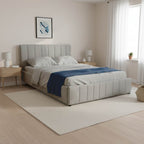 Κρεβάτι Snuggle με αποθηκευτικό χώρο ύφασμα γκρι 160x200εκ