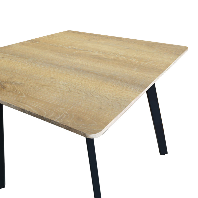 Τραπέζι Squaro sonoma mdf με μαύρα μεταλλικά πόδια 80x80x75εκ