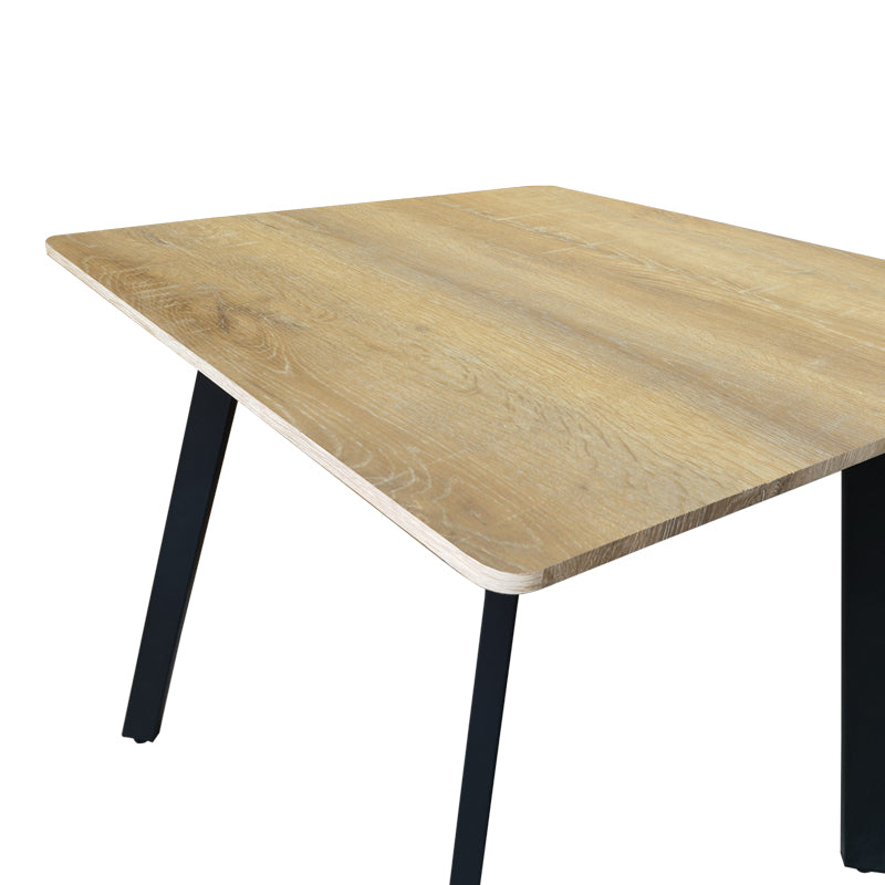 Τραπέζι Squaro sonoma mdf με μαύρα μεταλλικά πόδια 80x80x75εκ