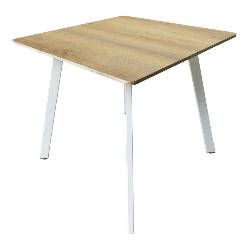 Τραπέζι Squaro sonoma mdf με λευκά μεταλλικά πόδια 80x80x75εκ