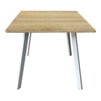 Τραπέζι Squaro sonoma mdf με λευκά μεταλλικά πόδια 80x80x75εκ