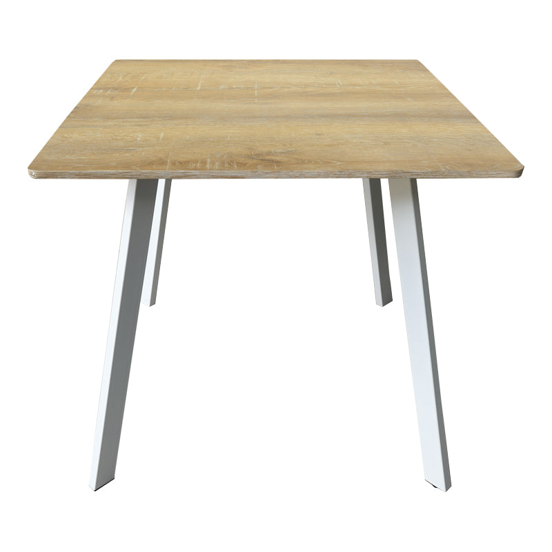 Τραπέζι Squaro sonoma mdf με λευκά μεταλλικά πόδια 80x80x75εκ
