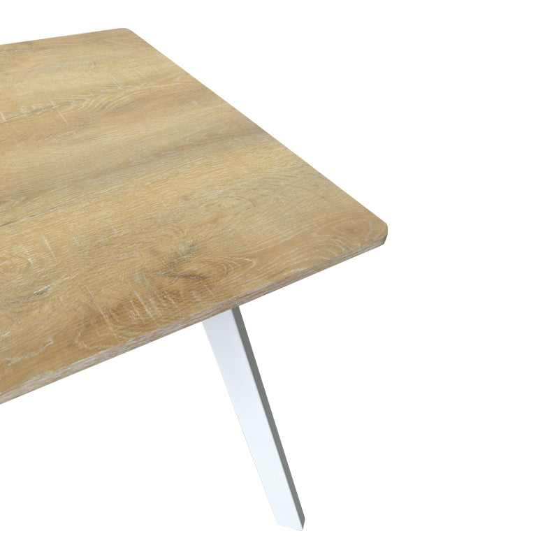Τραπέζι Squaro sonoma mdf με λευκά μεταλλικά πόδια 80x80x75εκ