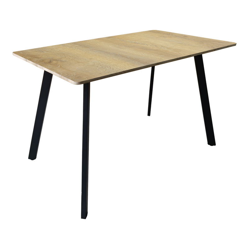 Τραπέζι Squaro sonoma mdf με μαύρα μεταλλικά πόδια 120x70x75εκ