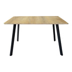 Τραπέζι Squaro sonoma mdf με μαύρα μεταλλικά πόδια 120x70x75εκ