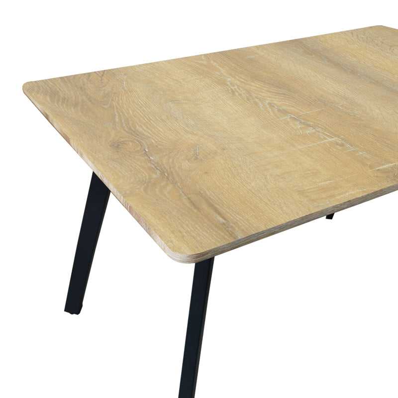 Τραπέζι Squaro sonoma mdf με μαύρα μεταλλικά πόδια 120x70x75εκ