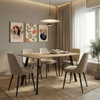 Τραπέζι Squaro sonoma mdf με μαύρα μεταλλικά πόδια 120x70x75εκ