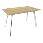 Τραπέζι Squaro sonoma mdf με λευκά μεταλλικά πόδια 120x70x75εκ