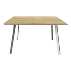 Τραπέζι Squaro sonoma mdf με λευκά μεταλλικά πόδια 120x70x75εκ