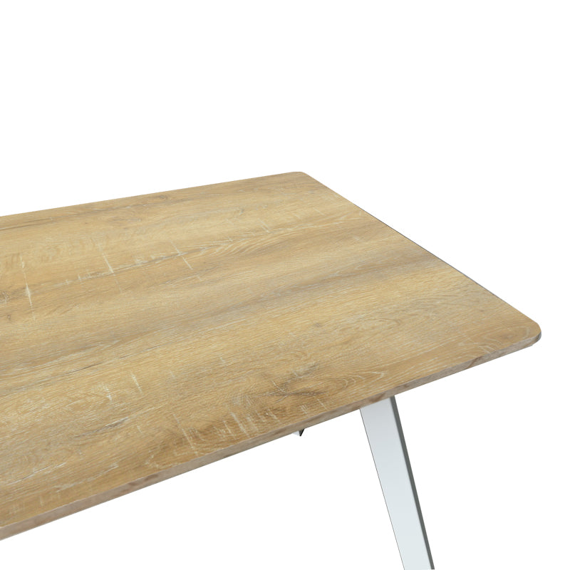 Τραπέζι Squaro sonoma mdf με λευκά μεταλλικά πόδια 120x70x75εκ