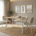 Τραπέζι Squaro sonoma mdf με λευκά μεταλλικά πόδια 120x70x75εκ