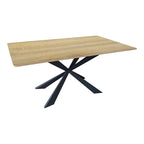 Τραπέζι Aragne sonoma mdf με μαύρα μεταλλικά πόδια 160x90x75εκ