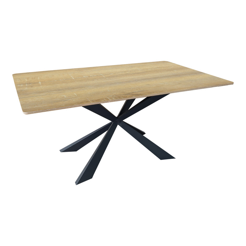 Τραπέζι Aragne sonoma mdf με μαύρα μεταλλικά πόδια 160x90x75εκ