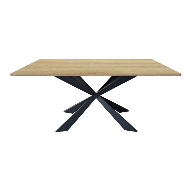 Τραπέζι Aragne sonoma mdf με μαύρα μεταλλικά πόδια 160x90x75εκ