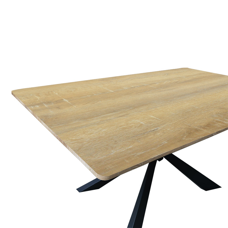 Τραπέζι Aragne sonoma mdf με μαύρα μεταλλικά πόδια 160x90x75εκ