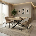 Τραπέζι Aragne sonoma mdf με μαύρα μεταλλικά πόδια 160x90x75εκ