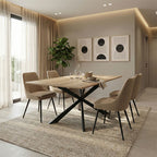 Τραπέζι Aragne sonoma mdf με μαύρα μεταλλικά πόδια 160x90x75εκ