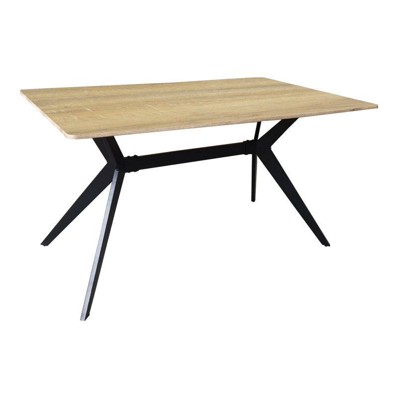 Τραπέζι Ezali sonoma mdf με μαύρα μεταλλικά πόδια 140x80x75εκ