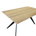 Τραπέζι Ezali sonoma mdf με μαύρα μεταλλικά πόδια 140x80x75εκ