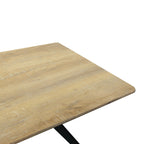 Τραπέζι Ezali sonoma mdf με μαύρα μεταλλικά πόδια 140x80x75εκ