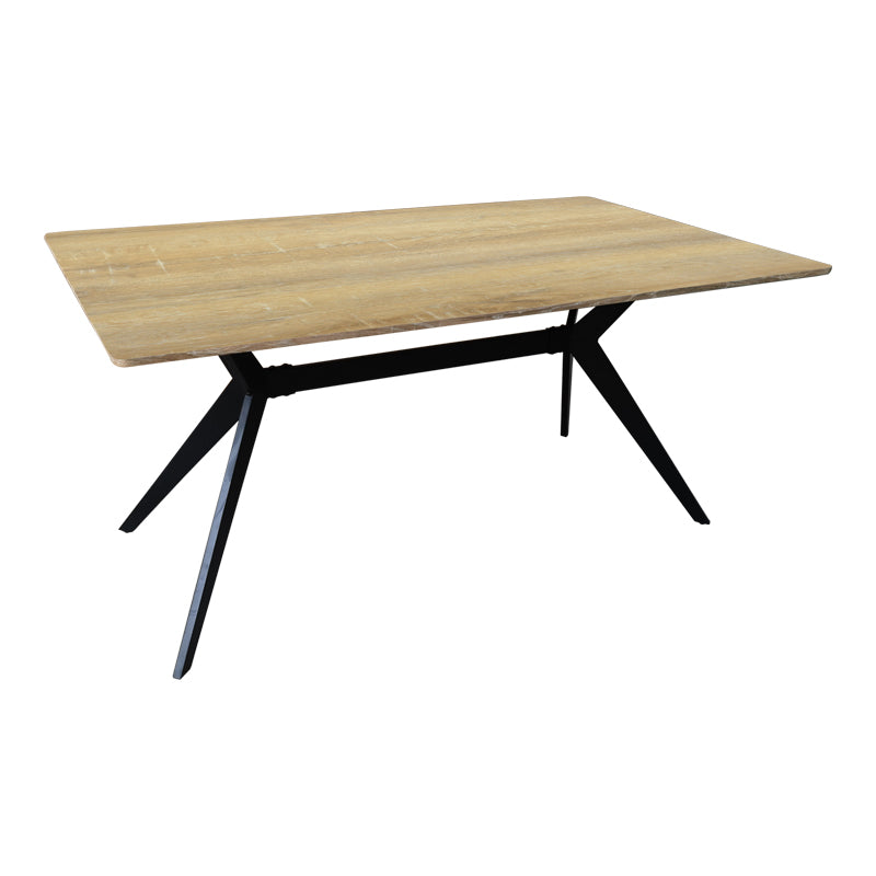 Τραπέζι Ezali sonoma mdf με μαύρα μεταλλικά πόδια 160x90x75εκ