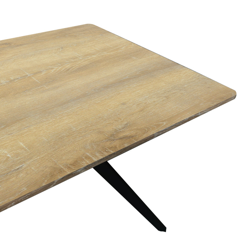 Τραπέζι Ezali sonoma mdf με μαύρα μεταλλικά πόδια 160x90x75εκ