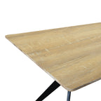 Τραπέζι Ezali sonoma mdf με μαύρα μεταλλικά πόδια 160x90x75εκ