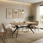 Τραπέζι Ezali sonoma mdf με μαύρα μεταλλικά πόδια 160x90x75εκ
