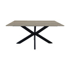 Τραπέζι Bethan sonoma με γκρι mdf και μαύρο μέταλλο 160x80x75εκ