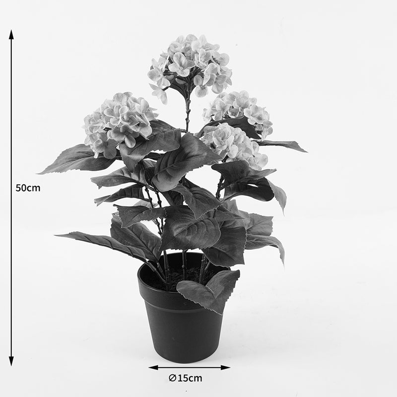 Διακοσμητικό φυτό σε γλάστρα Hydrangea Inart ροζ Φ35x50εκ