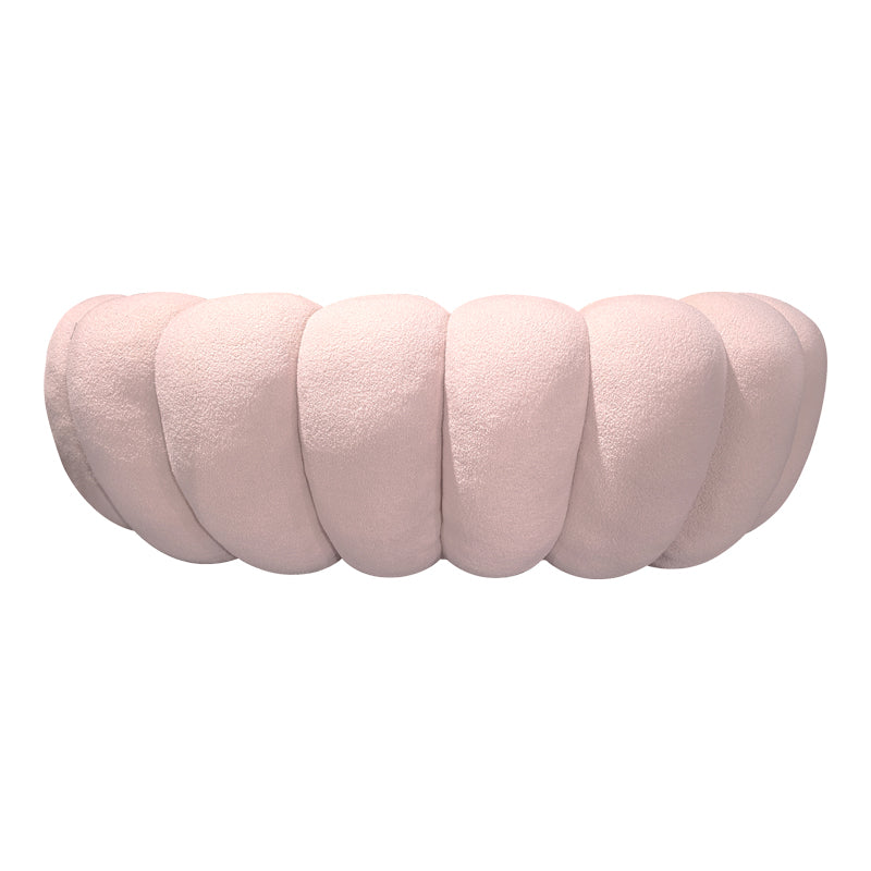 Καναπές Embrace μπουκλέ ύφασμα σε ροζ απόχρωση 180x105x65εκ