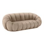 Καναπές Embrace βελούδο σε γκρι μπεζ απόχρωση 180x105x65εκ