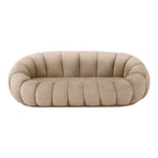 Καναπές Embrace βελούδο σε γκρι μπεζ απόχρωση 180x105x65εκ