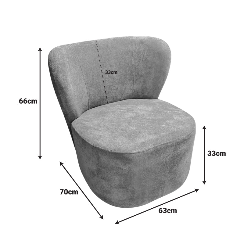 Πολυθρόνα Veridian ύφασμα σε φυστικί απόχρωση 63x70x66εκ