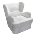 Πολυθρόνα Regalo βελούδο σε λευκή απόχρωση 75x88x85εκ