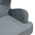 Πολυθρόνα Regalo βελούδο σε ανθρακί απόχρωση 75x88x85εκ