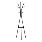 Καλόγερος Denner μέταλλο σε μαύρη απόχρωση 48.5x48.5x180εκ