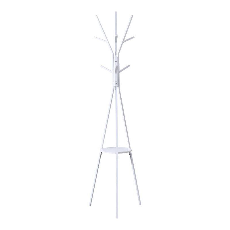 Καλόγερος Denner μέταλλο σε λευκή απόχρωση 48.5x48.5x180εκ