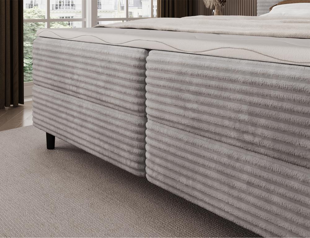 Επενδυμένο κρεβάτι Ciroko-Γκρι-160 x 200