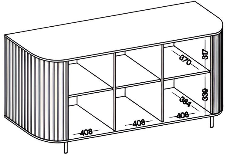 Μπουφές Ovelia 3D-Φυσικό