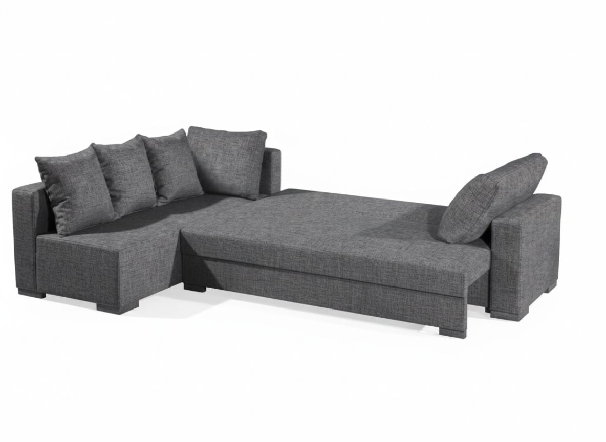 Γωνιακός καναπές Trendy-Δεξιά-285φ 185β εκ.-Γκρι